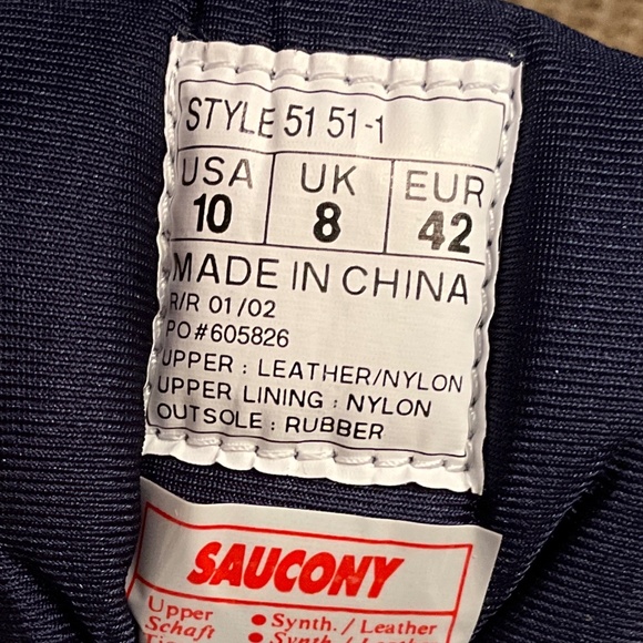 NIB SAUCONY Grid Motion 4 Leather Sneakers Size 10 White/Navy - Picture 12 of 13